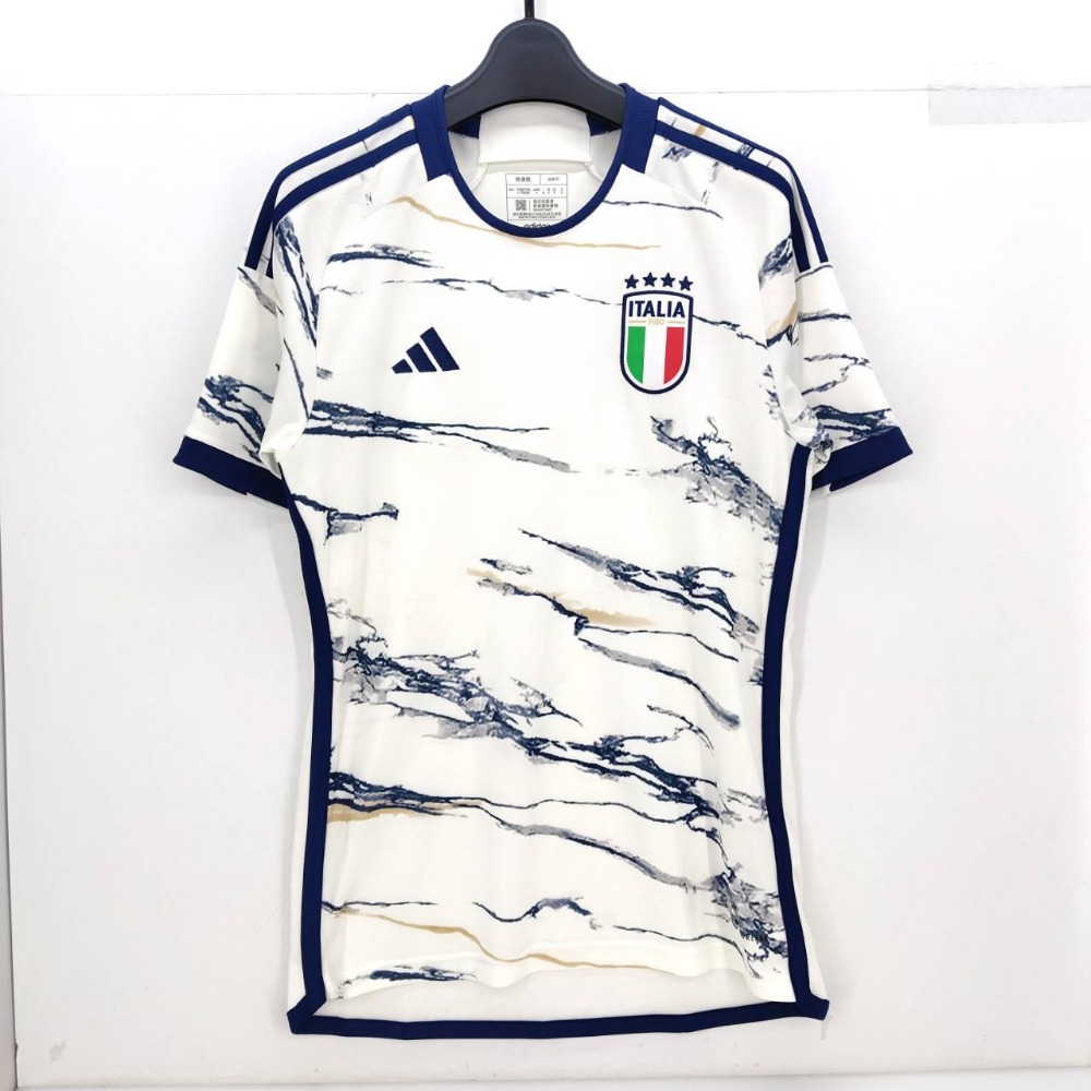 【中古】 アディダス adidas イタリア代表 アウェイレプリカユニフォーム ホワイト/ネイビー サイズM ベトナム製 メンズ スポーツウェア ポリエステル 05w20271 【館林店】