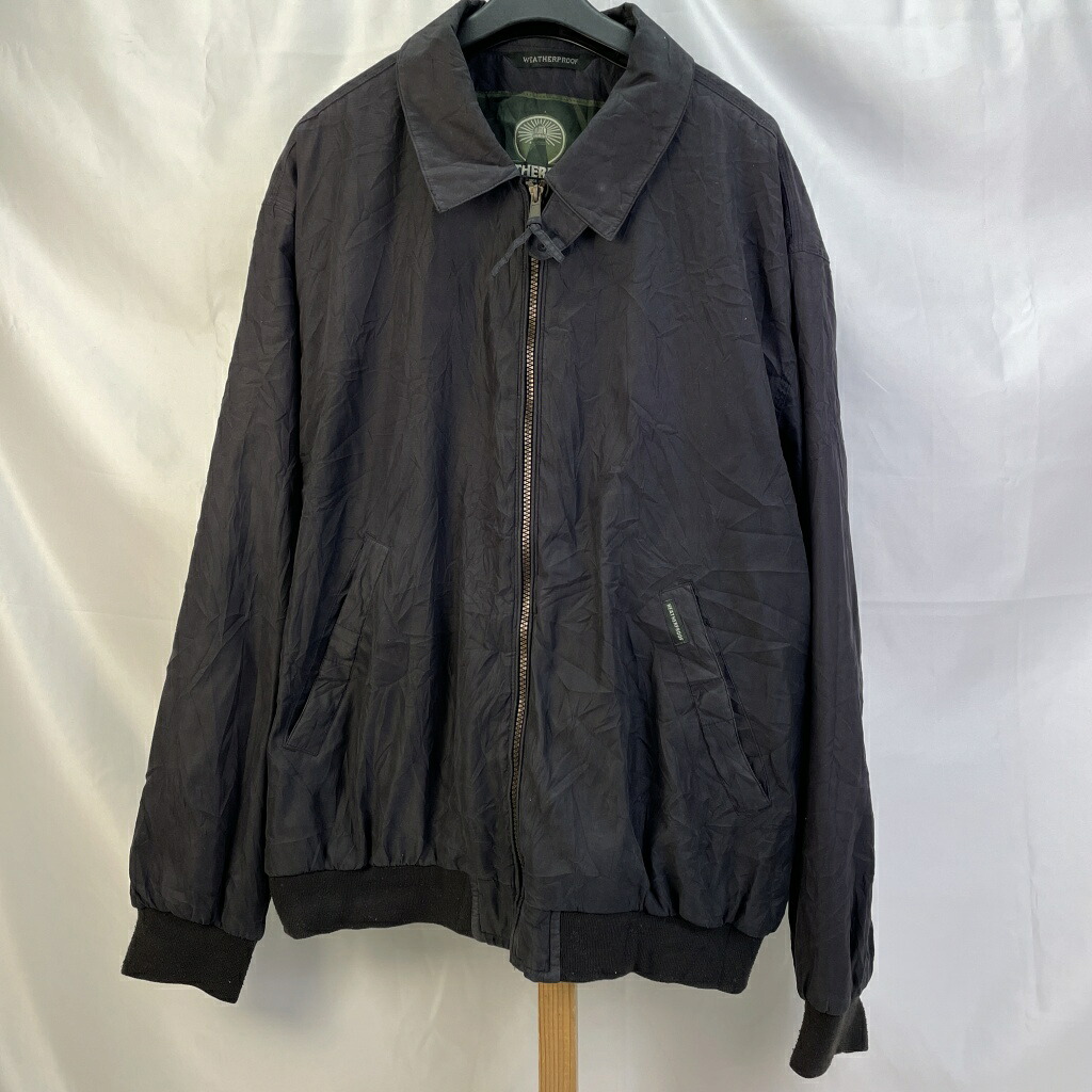 【中古】 WEATHERPROOF ウェザープルーフ スウィングトップ ジャケット ブラック サイズL ベトナム製 メンズ アウター ポリエステル 01w-6400 【結城店】