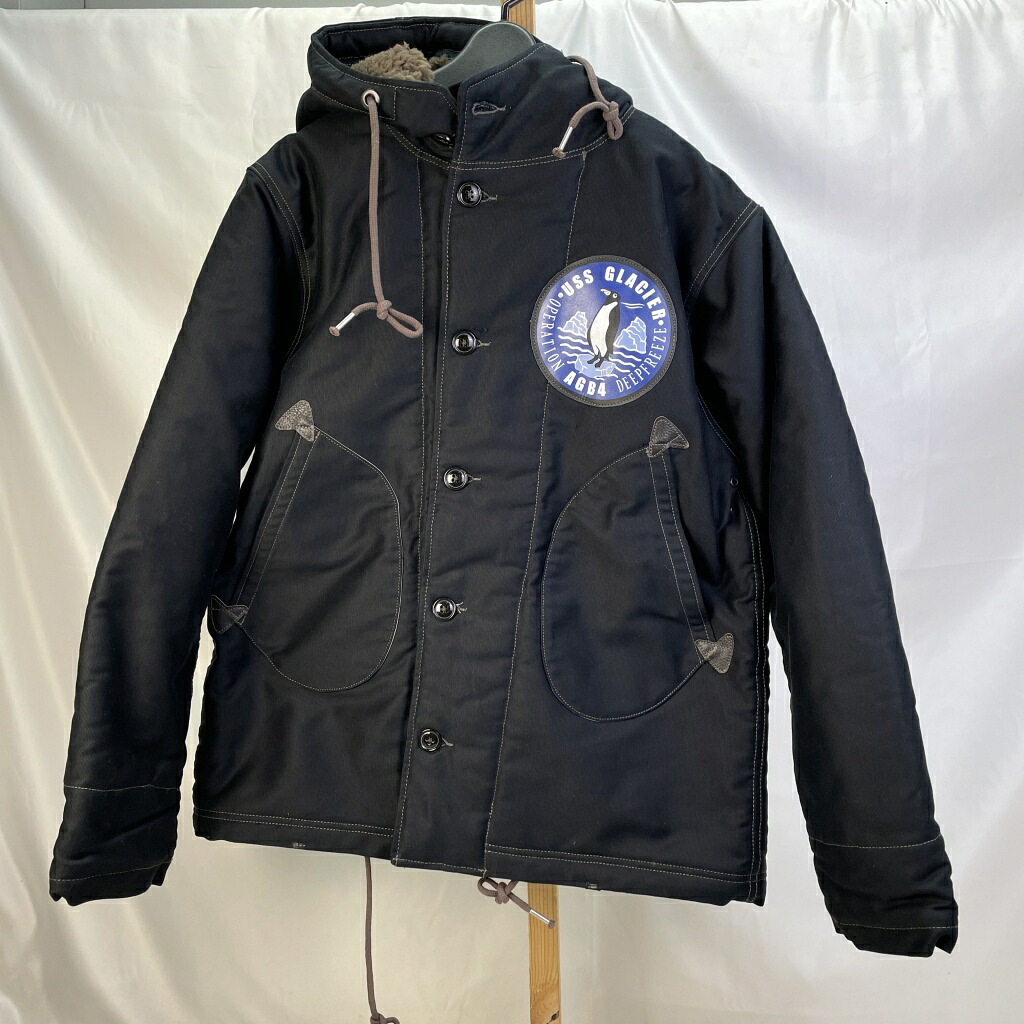 【中古】 COLIMBO コリンボ Observer Parka オブザーバーパーカー DEMOTEX-ED ワッペンカスタム ブラック サイズ38 メンズ アウター NAF10134 01w-6512 【結城店】|トレーダー 店