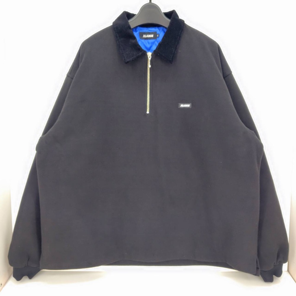 【中古】 エクストララージ XLARGE  ハーフジップスウェットシャツ  黒いこと  大きさXL  中国製 メンズ  トップス  ポリエステル  05w19693  【館林店】