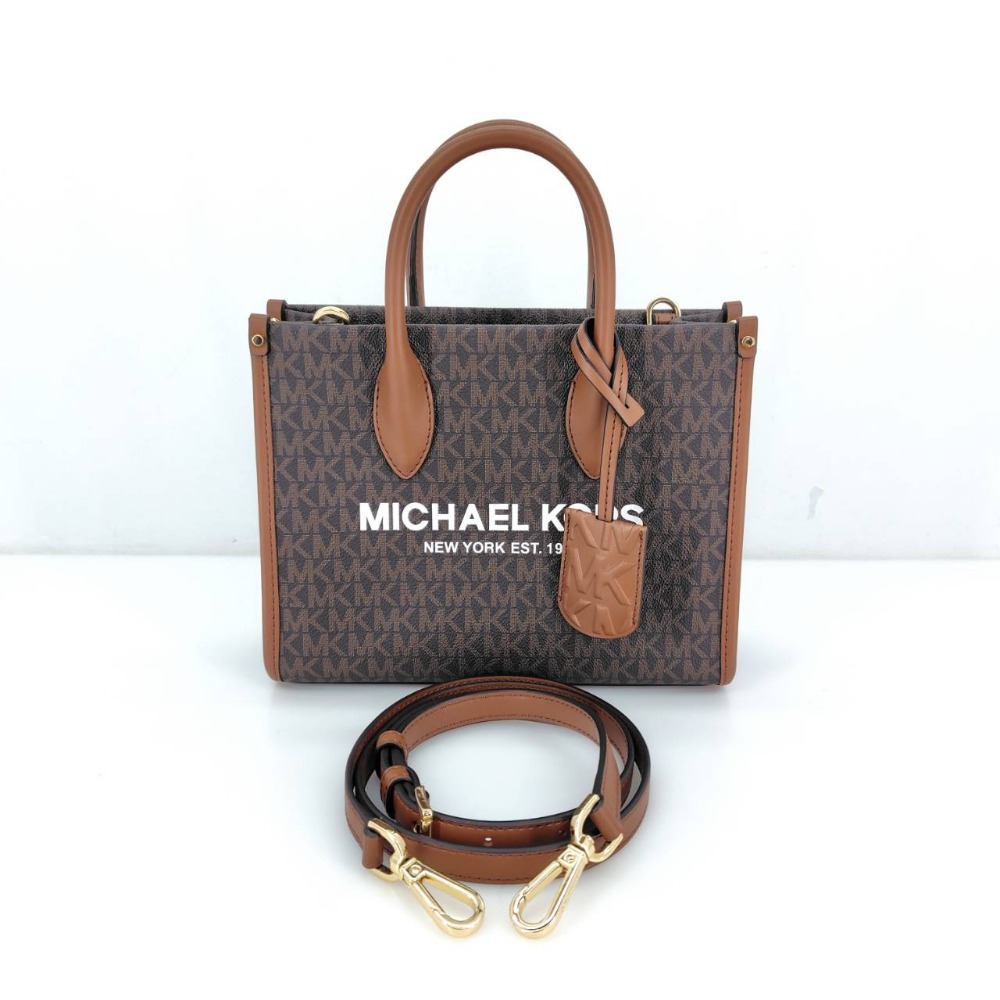 【中古】 マイケルコース Michael Kors ミレラ スモール ショッパー トートバッグ ダークブラウン レディース トートバッグ 35F2G7ZC5B 05w19699 【館林店】