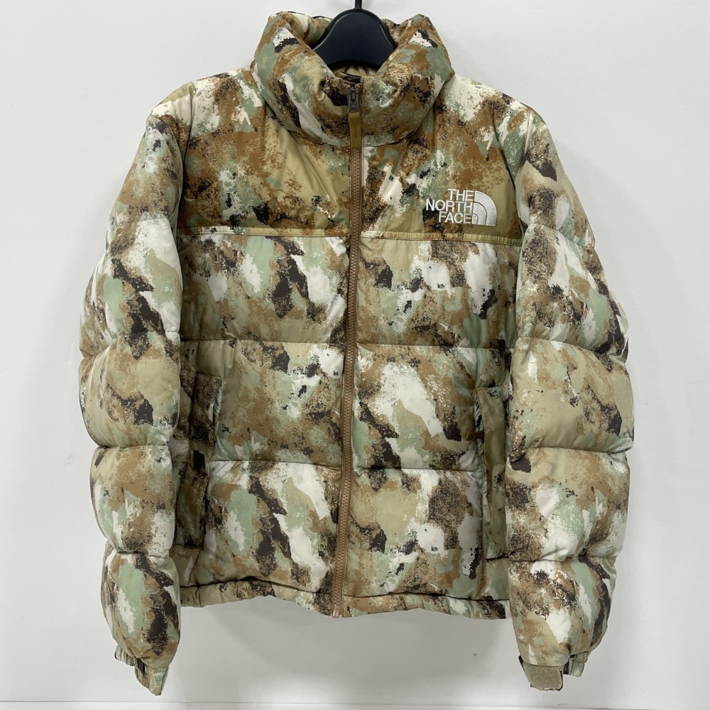 07w1522★ THE NORTH FACE ザノースフェイス ノベルティショートヌプシジャケット ダウン レディース Lサイズ アーモンド NDW92336【中古品】