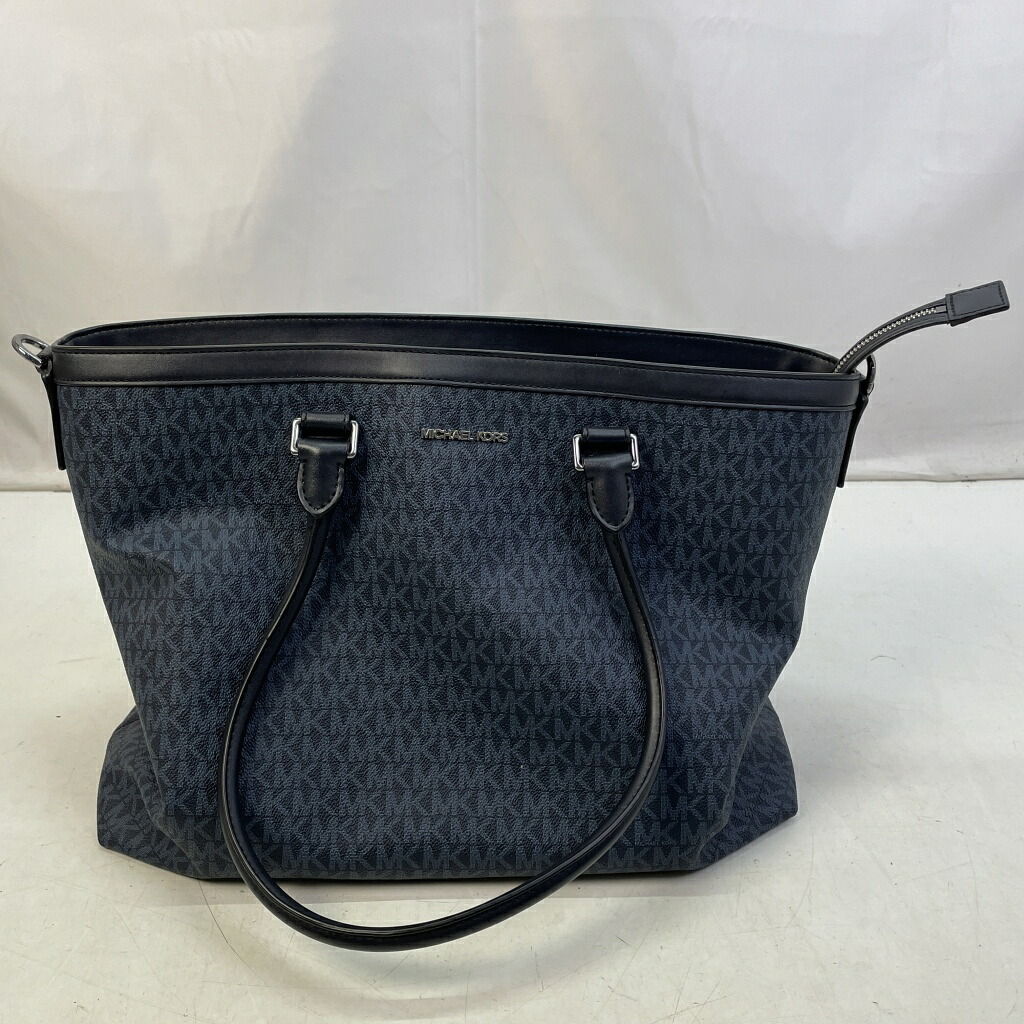 【中古】 マイケルコース Michael Kors シグネチャー柄トートバッグ 総柄 ブラック カンボジア製 レディース トートバッグ DC-2207 01w-6520 【結城店】