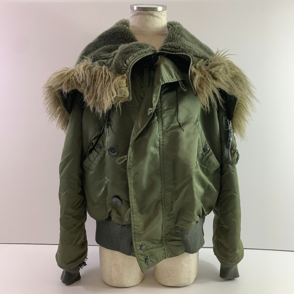 04w6387▽※【中古】ALPHA INDUSTRIES アルファインダストリーズ N-2B フライトジャケット 1615-573-8335 メンズ ミリタリージャケット サイズM【八王子店】