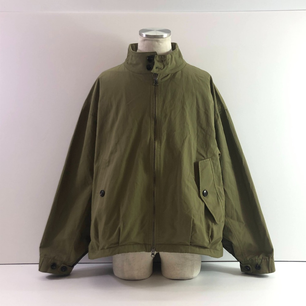 04w6681■※【中古】Audience オーディエンス 綿ナイロン高密度ツイル G9 スウィングトップ ハリントンジャケット AUD7316 オリーブ Lサイズ【八王子店】