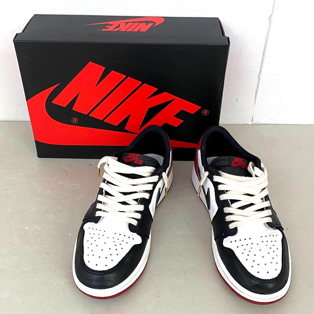 【中古】 Nike Air Jordan 1 Retro Low OG Black Toe ナイキ エアジョーダン1 レトロ ロー OG ブラック トゥ 27.0cm メンズ スニーカー CZ0790-106 箱付き 03w25382 【入間店】