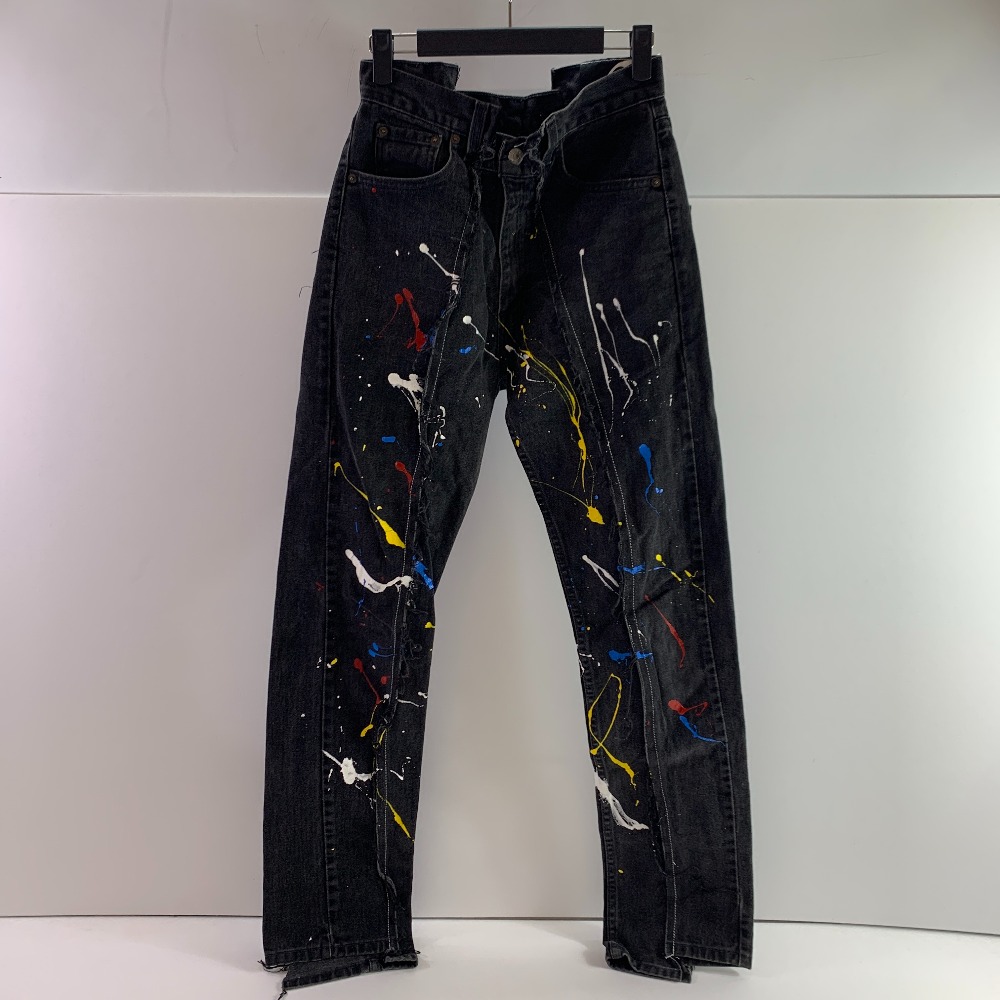 04w6399▽※【中古】Peek&cloppenburg リメイク デニムパンツ 再建築 古着リメイク品 Sサイズ リーバイス LEVI'S【八王子店】 4,510円