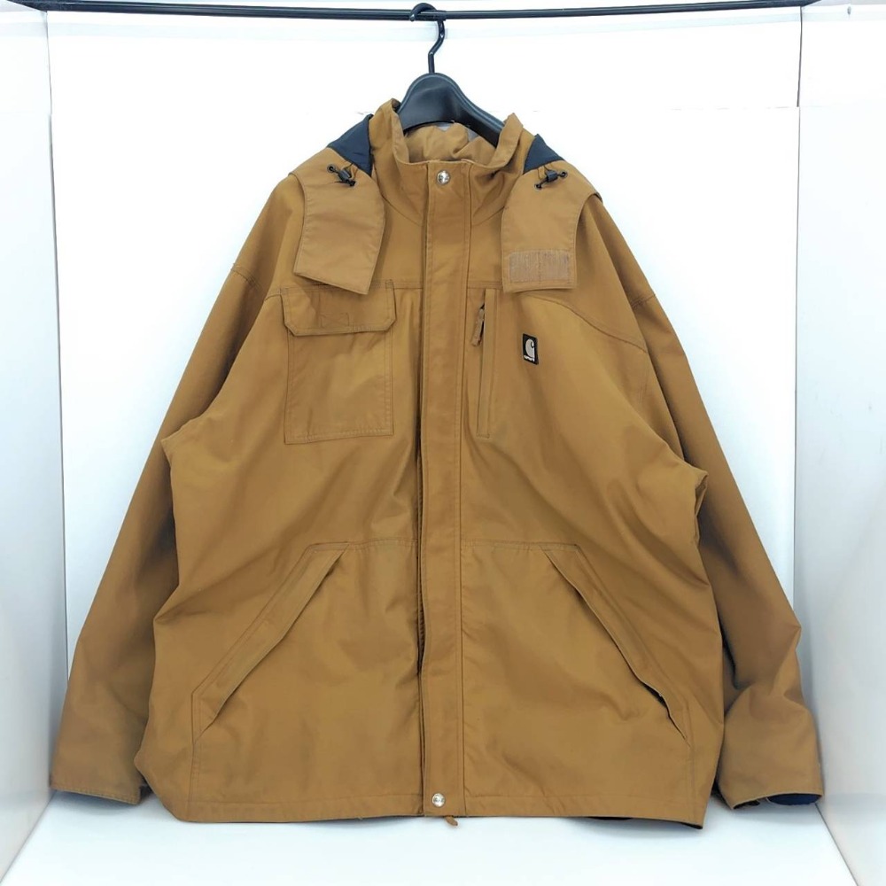 【中古】 カーハート Carhartt ナイロンジャケット ブラウン サイズXL 中国製 メンズ ナイロン C72 05w20400 【館林店】