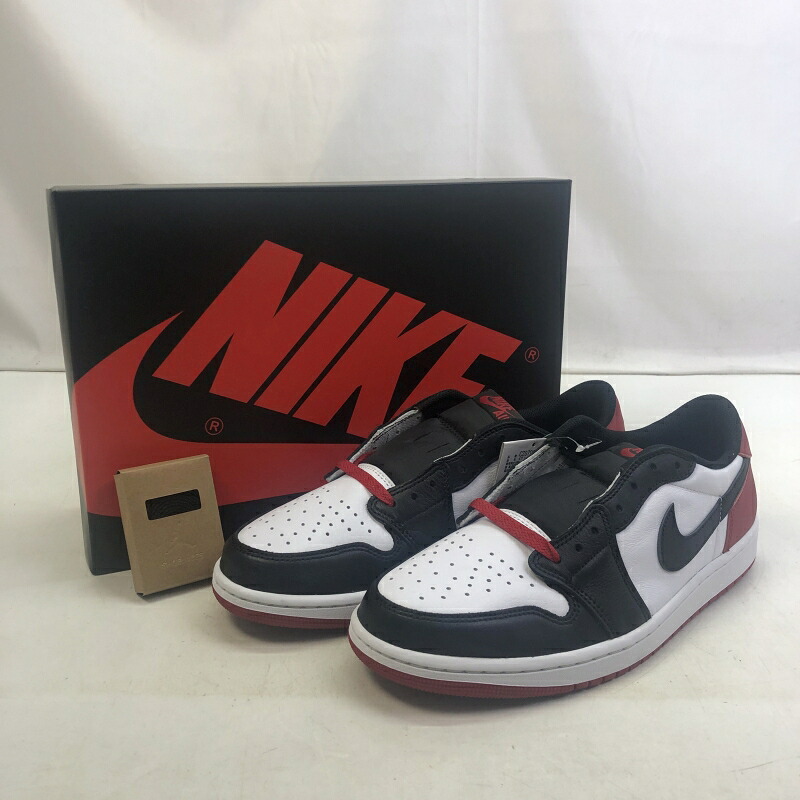 【中古】 ナイキ NIKE  29.0糎 UK10 EU45 AIR JORDAN 1 RETRO LOW OG BLACK TOE white black varsity red cz0790-106 ナイキ エアジョーダン 1 レトロ 置き目 OG スニーカー AJ1 ブラックトゥ  靴  01w-6420  【結城店】