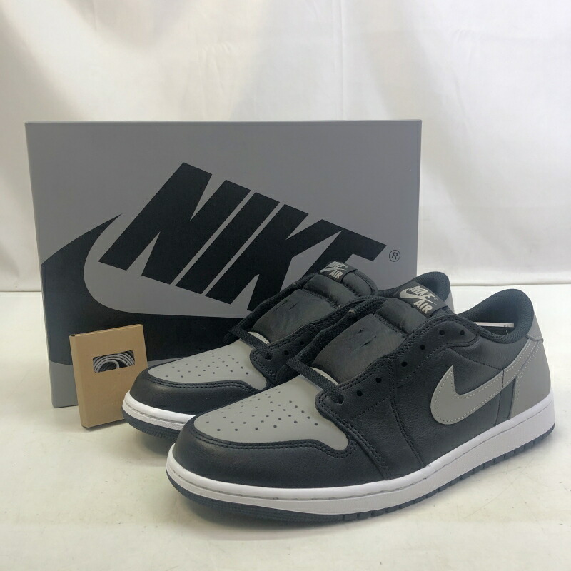 【中古】 ナイキ NIKE  29.0cm UK10 EU45 AIR JORDAN 1 LOW OG SHADOW BLACK MEDIUM GREY-WHITE cz0790 003 ナイキ エアジョーダン 1 ロー OG  靴  01w-6421  【結城店】