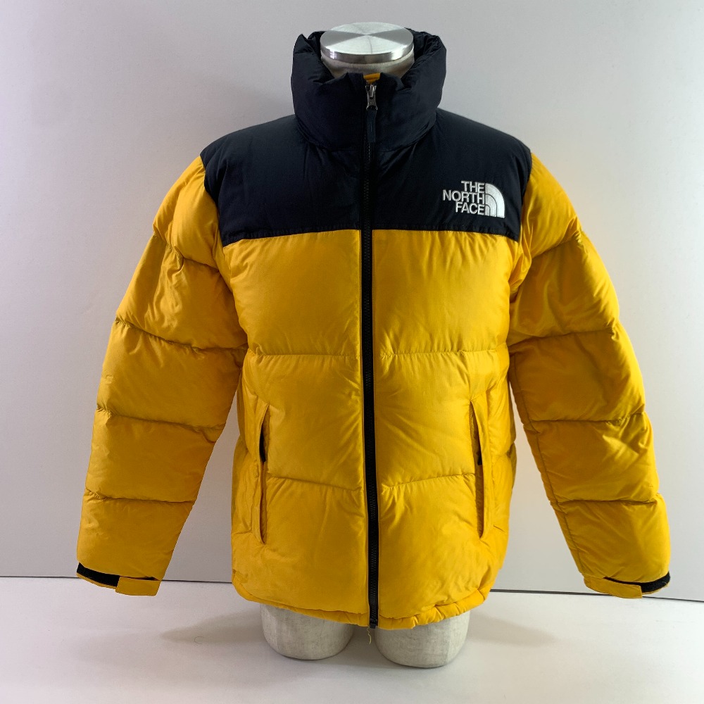 04w6603▽※【中古】THE NORTH FACE ザ・ノースフェイス ヌプシ ダウンジャケット サイズM ND91841 イエロー アウター【八王子店】