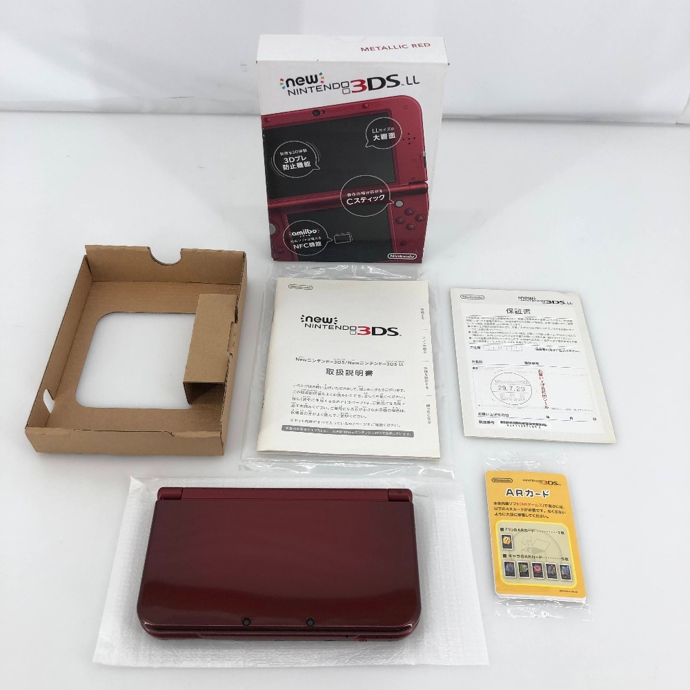 【中古】 【new 3DSLL】new Nintendo 3DSLL 本体 箱あり メタリックレッド 美品 ＊動作確認/初期化済み＊ 05w20441T 【館林店】