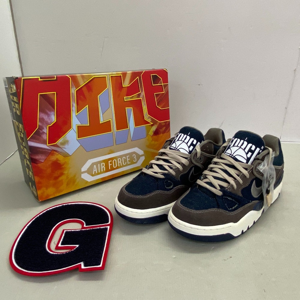 【中古】NIGO・・ x Levi's x Nike Air Force 3 ニゴー x リーバイス x ナイキ エアフォース3 ロー SP エニグマストーン OGINヒールロゴ/リーバイスタブ 28.0cm [IB1818-002] 黒タグ付 03w25539 【入間店】