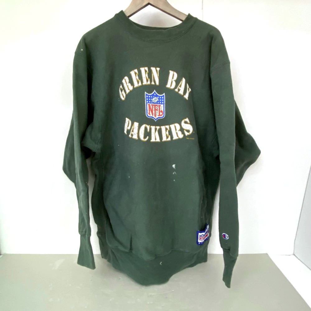 【中古】 Champion REVERSE WEAVE 90\u0027s NFL 汗水 はやりっ児 リバースウィーブ  緑であること  大きさXXL  メンズ  トップス アメカジ 調教師  汗水  03w25762  【入間店】