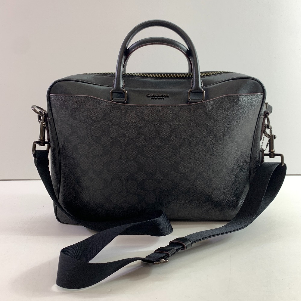 04w6665▽※【中古】コーチ職 御徒面子 メンズ COACH 商行為御徒面子 書き判 ベケット か細い ブリーフ F72984 黒いこと×オックスブラッド【八王子店】
