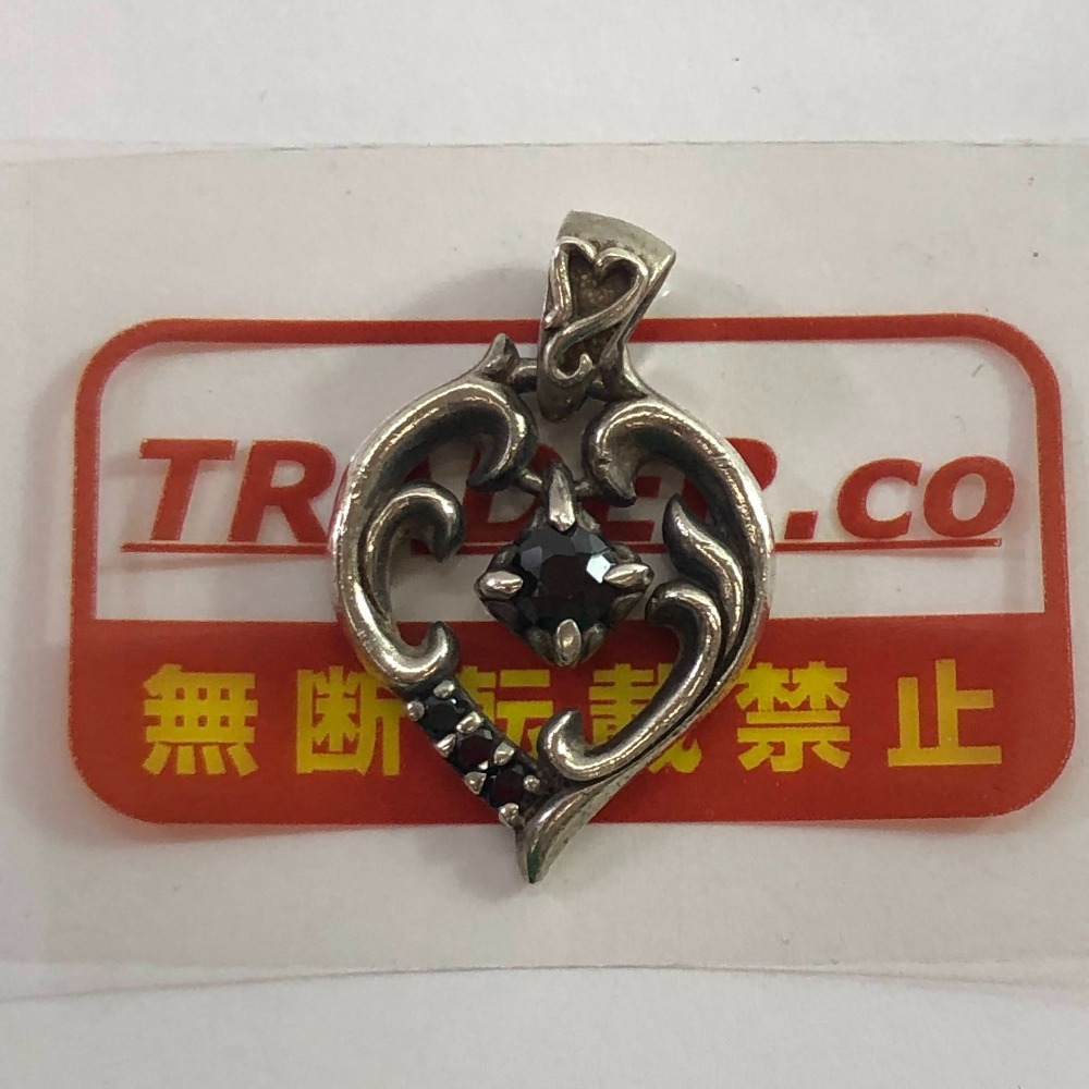 04w6902∞※【中古】 ALZUNI アルズニ ハート型 石ころ付き添い人 シャンデリヤいの一番 しろがね色 SV950 【八王子店】 メンズジュエリー・アクセサリー-ネックレス・ペンダント-ジュエリー・アクセサリー