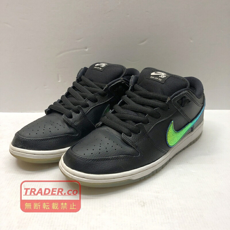 【中古】 ナイキ NIKE  28.0糎 US10 UK9 EU44 DUNK LOW PRO SB Sparkle Oil Spill ダンクロープロ 黒いこと スパークルオイル 304292-091  靴  01w-6651  【結城店】