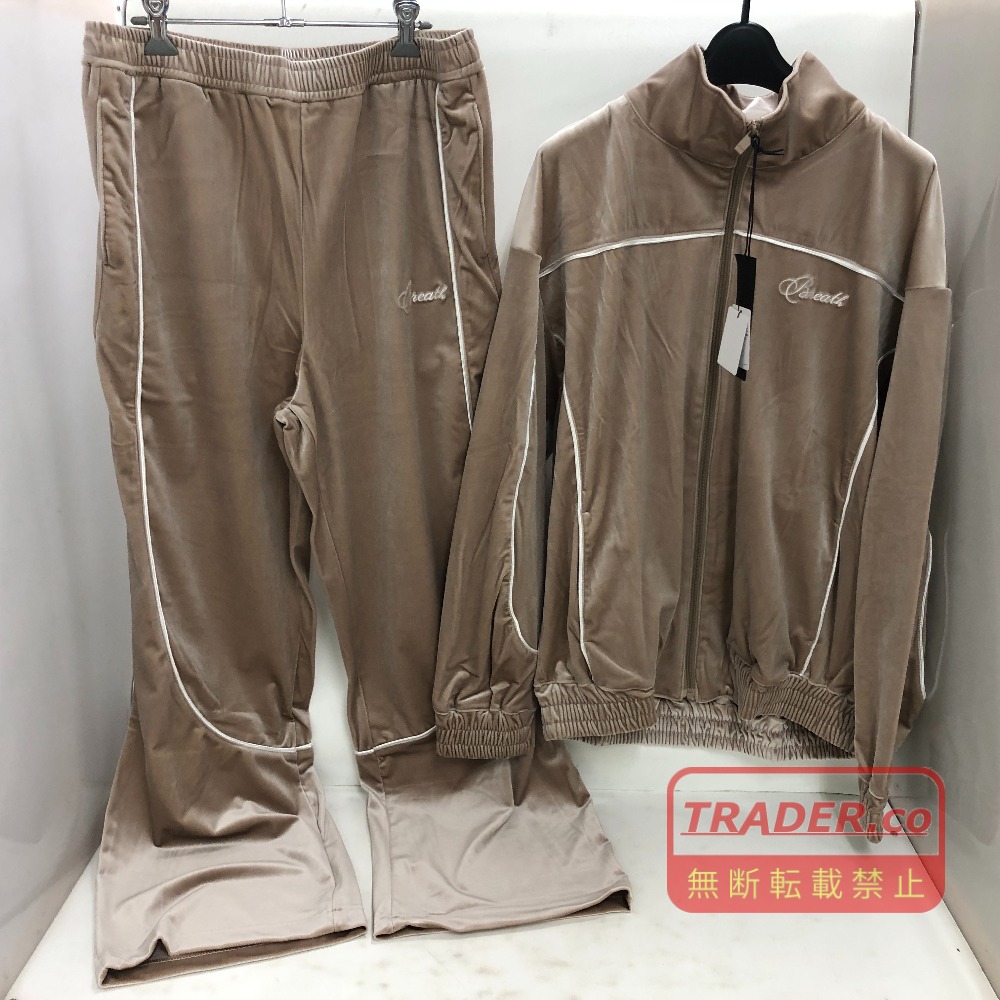 【中古】 BREATH ブレス SCRIPT LOGO PIPING ベロアセットアップ ベージュ 中国製 メンズ サイズ上下別 袋・タグあり セットアップ ポリエステル BR24AW-C5001/BR24AW-P1001 02w24771 【牛久店】｜トレーダー　店