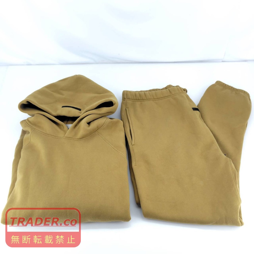 【中古】 フィアオブゴッド エッセンシャルズ FEAR OF GOD ESSENTIALS スウェットパーカー+パンツ ブラウン サイズXXL ベトナム製 メンズ セットアップ セット コットン 05w21602 【館林店】｜トレーダー　店