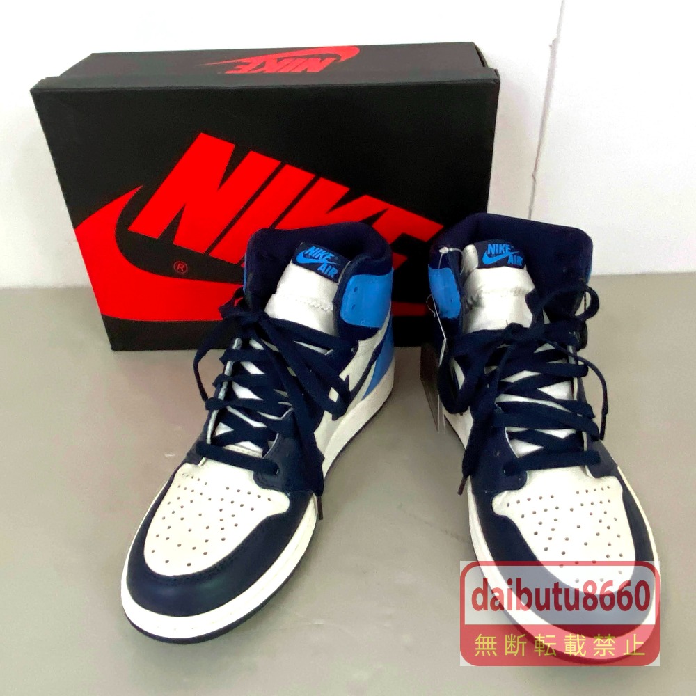 【中古】 Nike Air Jordan 1 Retro High OG Obsidian/University Blue ナイキ エアジョーダン1 レトロ ハイ OG オブシディアン/ユニバーシティブルー 27.0cm メンズ スニーカー 555088-140 タグ付き 箱付き 美品 03w26868 【入間店】｜トレーダー　店 29,700円