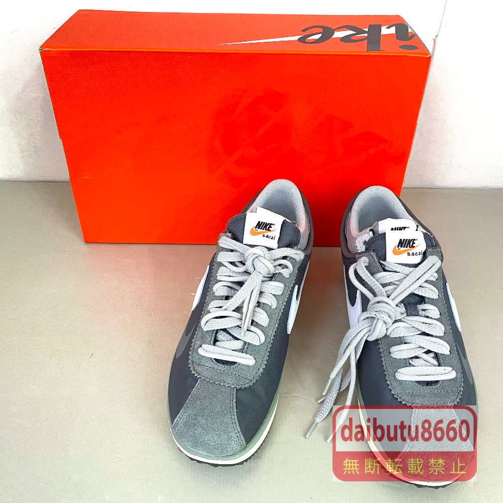 【中古】 sacai &times; Nike Zoom Cortez Iron Grey サカイ &times; ナイキ ズーム コルテッツ アイアングレー 28.5cm メンズ スニーカー DQ0581-001 タグ付き 箱付き 美品 03w26871 【入間店】｜トレーダー　店 29,700円