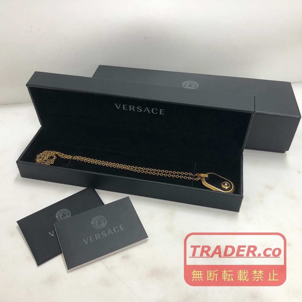 【中古】 ヴェルサーチ VERSACE  一皿首飾り  ゴールド  イタリア製 メンズ  箱・入れもの・引き舟あり  首飾り  02w25258  【牛久店】
