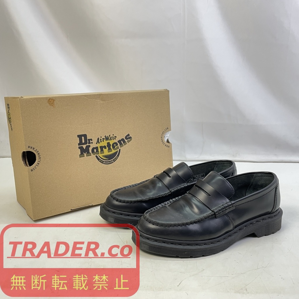 【中古】 ドクターマーチン Dr.Martens PENTON ペントン ローファー POLISHED SMOOTH 箱あり ブラック UK9(28.0) メンズ 25015001 01w-6902 【結城店】｜トレーダー　店