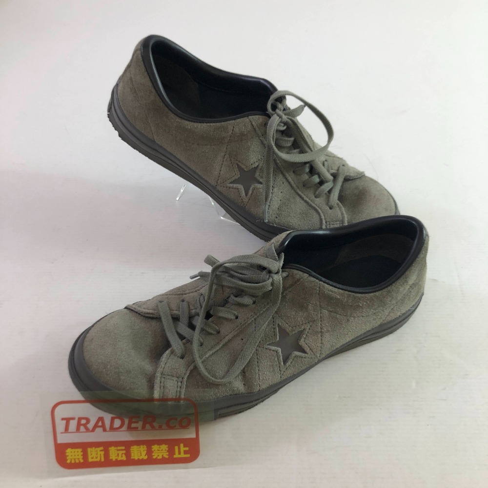 04w7022∞※【中古】   CONVERSE コンバース ONE STAR J  一はやりっ子 J  スエードクロス 薄墨色 大きさUS 9 スニーカー 【八王子店】