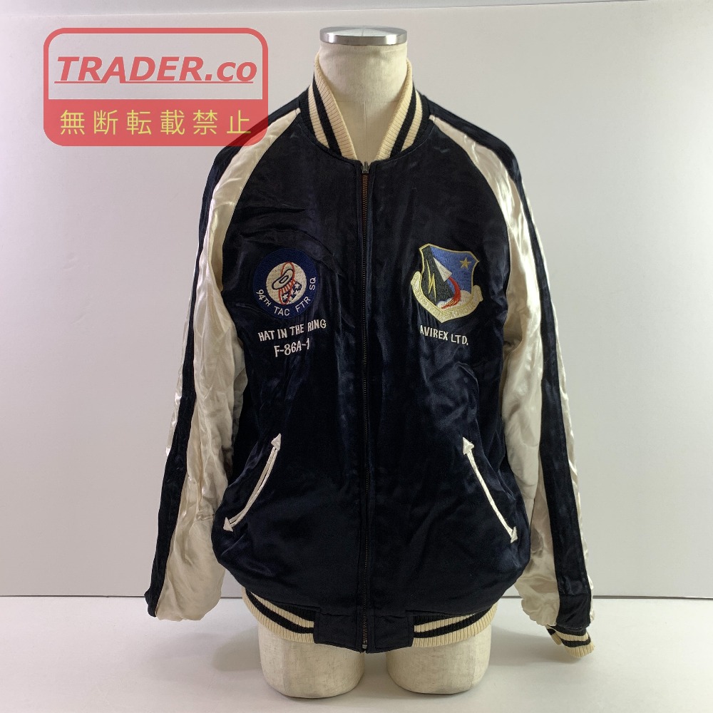 04w7189▽※【中古】AVIREX アヴィレックス 783-4252017 ベルベット スカジャン バーガンディ色 別珍 スーベニアジャケット アビレックス メンズ リバーシブル XL【八王子店】｜トレーダー　店