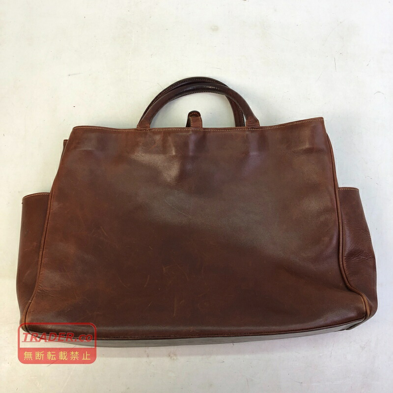 【中古】 エッティンガー Ettinger ケンジントン KENSINGTON レザー トートバッグ ブリーフケース メンズ ビジネス バッグ 茶 ブラウン バッグ 01w-6964 【結城店】|トレーダー 店