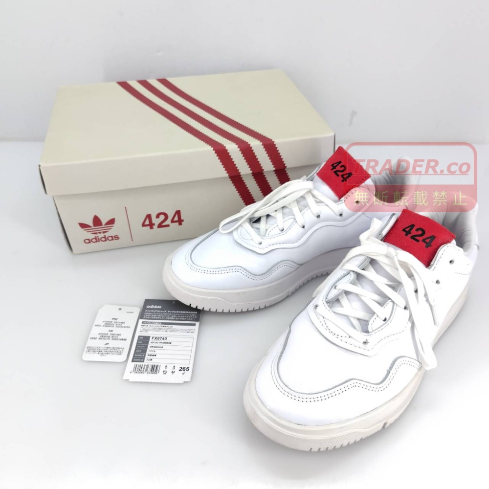 【中古】 アディダス adidas 424 SC Premiere ホワイト 26.5cm US8.5 UK8 メンズ スニーカー FX6740 05w22658 【館林店】｜トレーダー　店