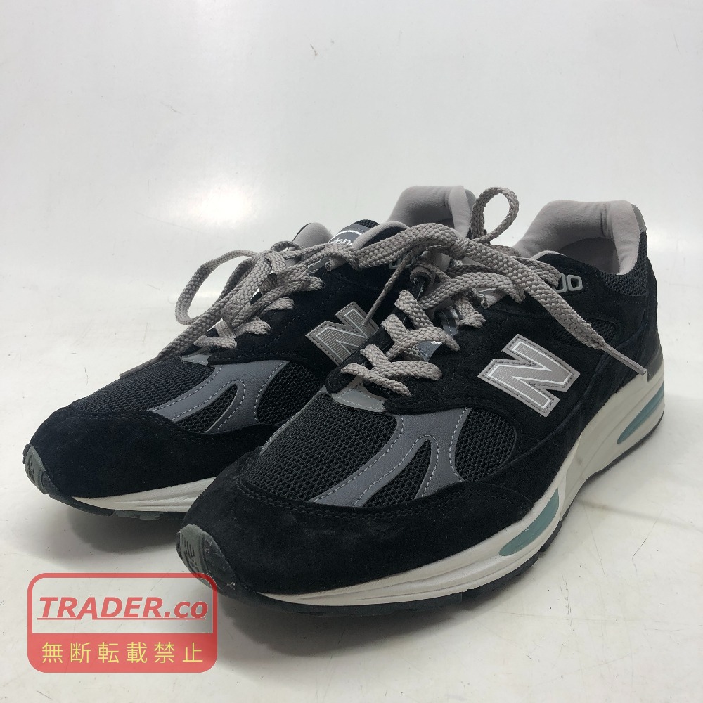 【中古】 ニューバランス NEW BALANCE 28.0cm US10 91v2 MiUK Black Grey U991BK2　ミッドソール ブラック 靴 01w-6990 【結城店】｜トレーダー　店