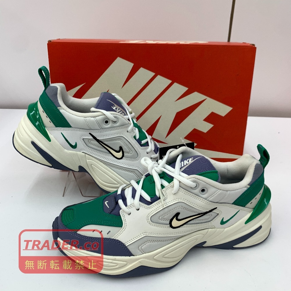 04w7521▽※【中古】Nike M2K Tekno Platinum Tint/Sail/Lucid Green AV4789-009 ナイキ エムツーケー テクノ プラチナムティント/セイル/ルーシッドグリーン 27cm【八王子店】｜トレーダー　店