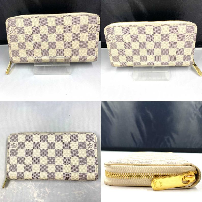 中古 Louis Vuitton ルイ ヴィトン ダミエ レディース財布 中古 Louis アズール ダミエ ジッピー ウォレット N Lm4109 長財布 01r0431 中古品 トレーダー 店