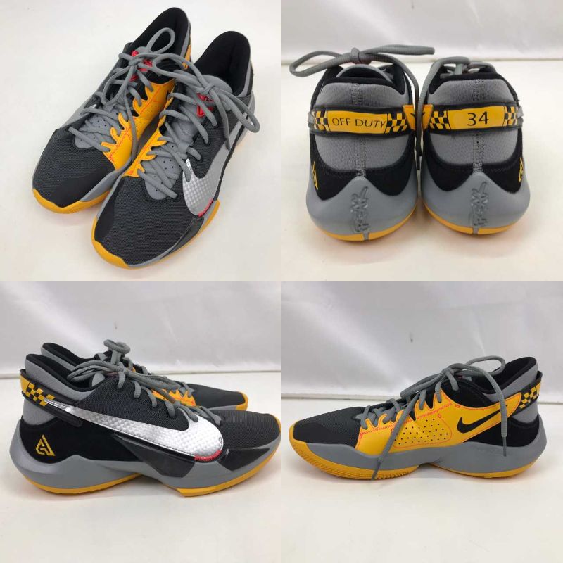 中古 ナイキ Nike Zoom Freak 2 シューズ バスケットボールシューズ バッシュ メンズ レディース Ck5424 006 鼠色 死灰 Gray 黄色 黄 Yellow 道中師 黒いこと Black 号数27 5 桟敷あり 中古尊厳 01r2530 Damienrice Com