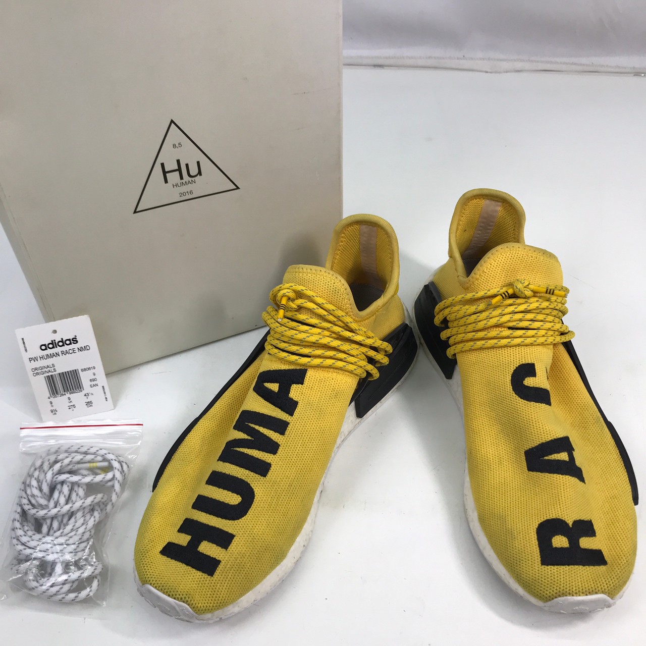 中古 Adidas アディダス Pw Human Race Nmd ヒューマン 比べ Pharrell Williams ファレルウィリアムス スニーカー 0619 サイズ27 5cm ケイスあり 黄色い Yellow 黄 中古尊厳さ 01r2607 Tuinwijcker Nl