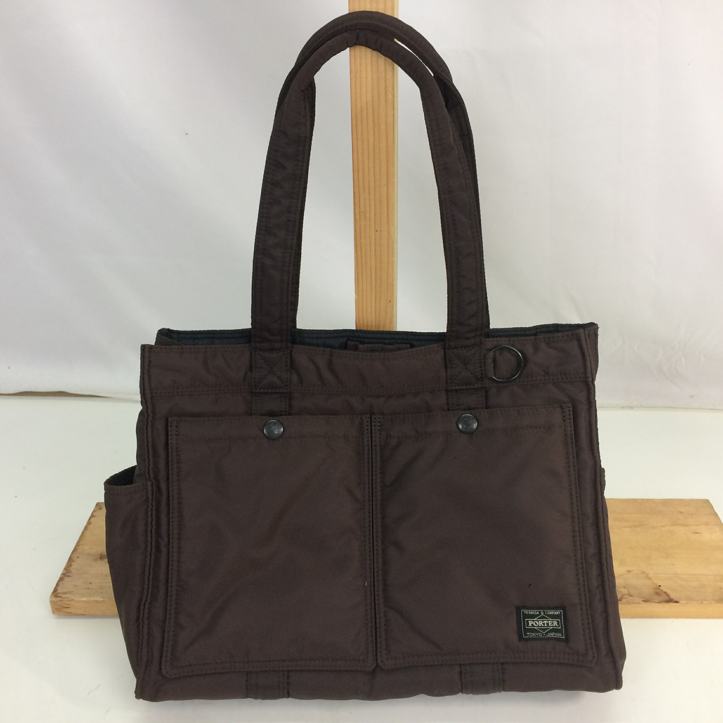 中古 Poter ポーター Tanker タンカー トートバッグ 吉田カバン メンズカバン 茶 オレンジ Brown Orange ブラウン オレンジ 中古品 01r2738 結城店 Psicologosancora Es