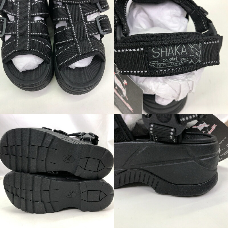 中古 X Girl エックスガール Shaka シャカ 厚底スポーツサンダル レディース 黒 Black ブラック サイズ25 箱あり 中古品 01r2753 結城店 septicin Com