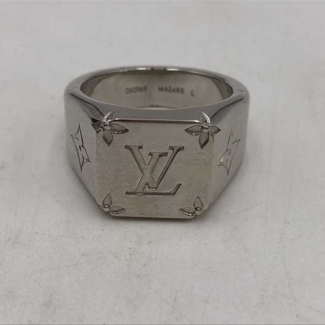中古 Louisvuitton Lv ルイヴィトン シグネットリング モノグラム メンズシルバーリング 指輪 Lvシグネチャー サイズl 号 M624 中古品 01r2795 結城店 Psicologosancora Es