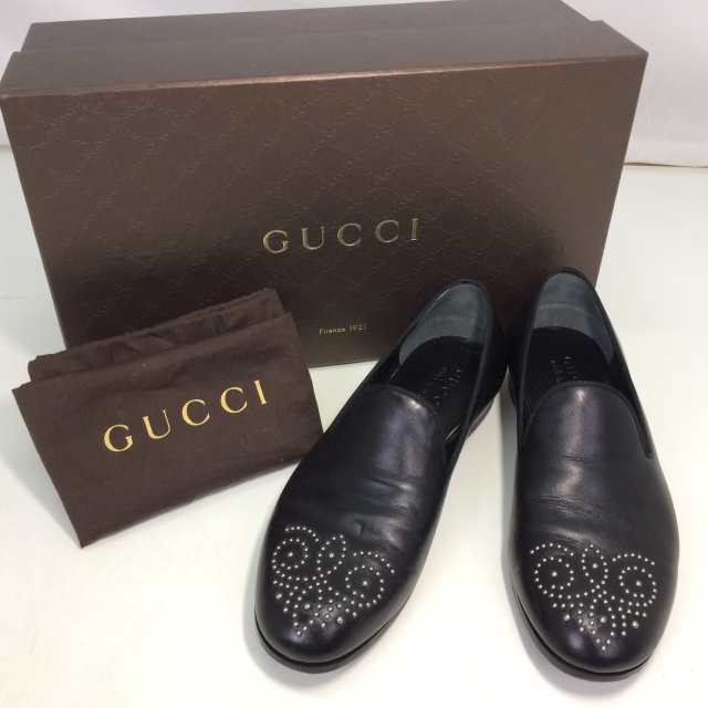 中古 Gucci グッチ ローファー スリッポン レディース 1076 レディース 靴 靴 箱あり サイズ4 1 2 23 5cm 黒 Black ブラック 袋あり 箱あり 中古品 01r3271 結城店 トレーダー 店