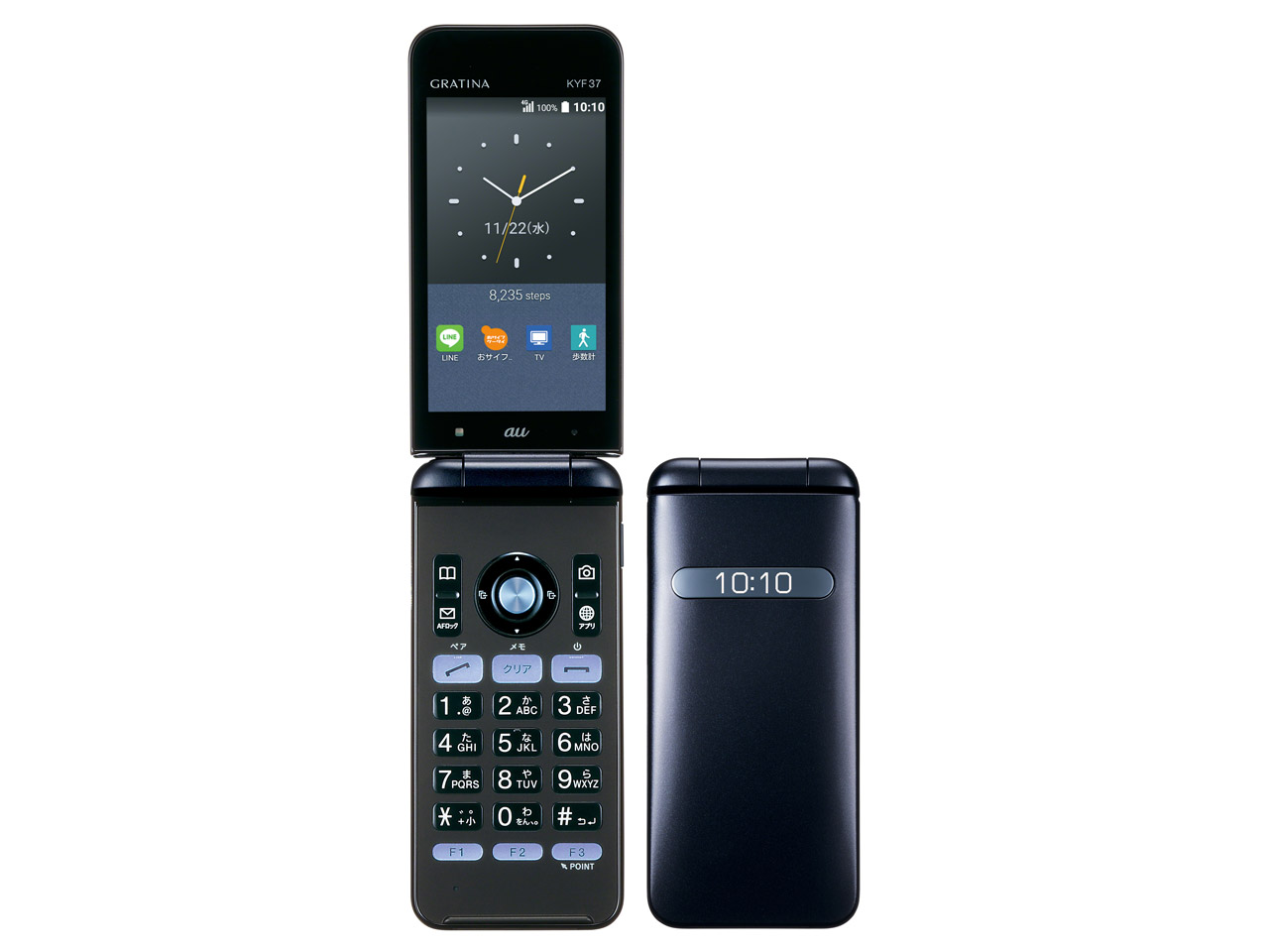並品 au KYOCERA GRATINA KYF37 8GB ネイビーブラックGRATINA 本体 