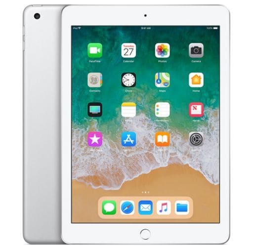(並品)〈SIMフリー〉Apple iPad (第6世代) Wi-Fi Cellular 32GB シルバー MR6P2J A au解除版iPad6 本体 アイパッド タブレット 白ロム