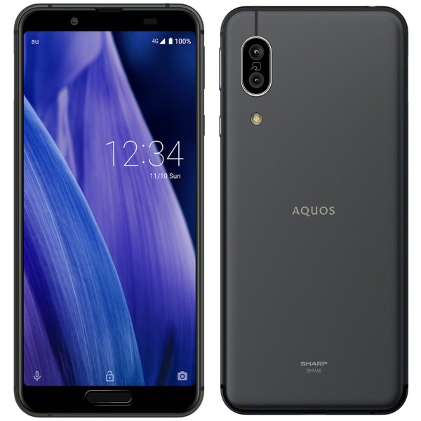 【中古】(良品) au SHARP AQUOS sense3 64GB 黒いこと SHV45【楽になること引き受ける90日/赤ROM果てしが無い引き受ける】AQUOSsense3 本体 Android ヒューマノイド スマホ