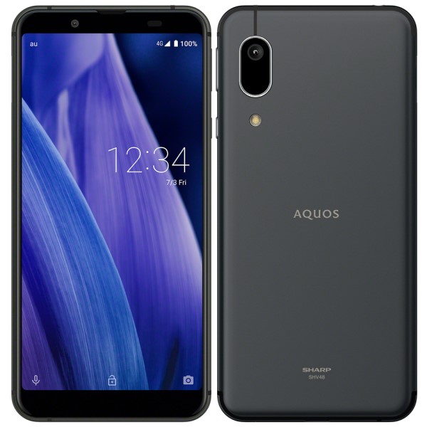 【中古】(未当て嵌める品)〈SIM無償性〉SHARP AQUOS sense3 basic 32GB 黒いこと SHV48【楽になること引き受ける90日/赤ROM果てしが無い引き受ける】AQUOSsense3basic 本体 Android ヒューマノイド スマホ