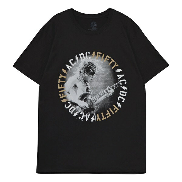 AC/DC オフィシャルTシャツ ラメ加工 アンガス ヤング AC/DC オフィシャルTシャツ ラメ加工 アンガス ヤング