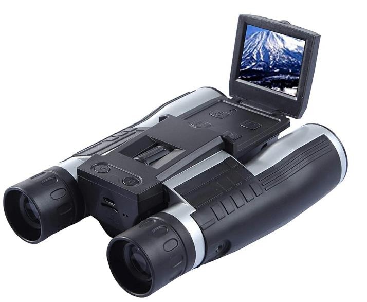 双眼鏡カメラ 12倍 口径 32mm 高倍率 デジタルカメラ双眼鏡 フルHD1080Pハイビジョン 2.0 LCD 双眼鏡ビデオカメラ コンサート バードウォッチング ライブ ドーム ゴルフ 競輪競馬競艇レース スポーツ観戦など用のカメラ付き録画望遠鏡|トラモント店