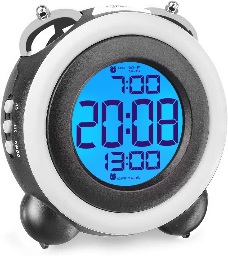 目覚まし時計 光 大音量 目覚ましライト デジタル スヌーズ&ラジオ機能付き 目覚まし時計 光 大音量 目覚ましライト デジタル スヌーズ&ラジオ機能