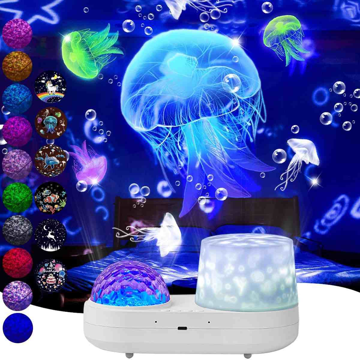 JINX夜光クラゲランプ用ゼリーバブルアクセサリー – 海をテーマにしたムードランプ用の複雑なラインパターンのマジック拡張半透明バブ クラゲランプ 7色変化ナイトライト  USB電源クラゲデスクランプ 水槽ランプ クラゲバブルムードランプ リビングルーム 寝室 オフィ ..., image size:1200x1200