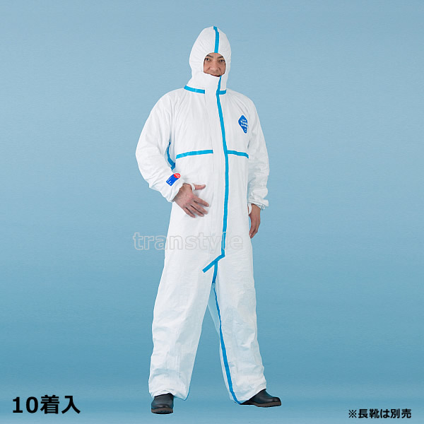 防御すること服 タイベックソフトウェア 3型 (III型) (10着入) 【アゼアス 保護すること服 デュポン 使い捨て 診療 科学研究所 Tyvek3 舎密学防御すること服 JIS其れ相応 放射線 防塵服 汚れた状態押しとどめる 続服】