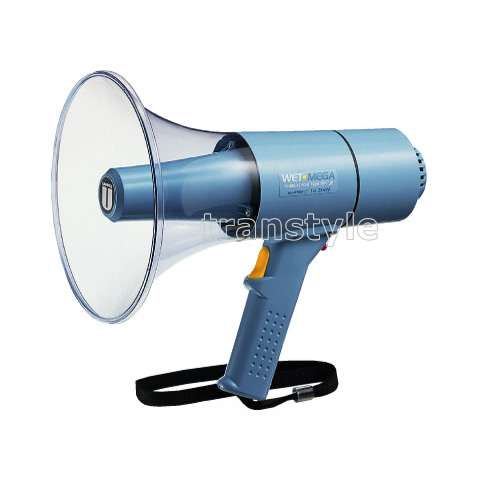 ユニペックス メガホン 拡声器 TR-315W 防滴形 ホイッスル付 防じん・防水機能性【UNI-PEX スピーカー マイク】｜安全保護具のトランスタイル 2号店